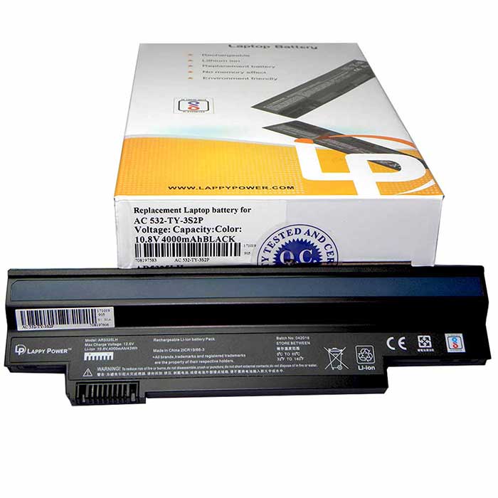 Laptop Battery For Acer Aspire One 532h 2588 Black 6 Cell