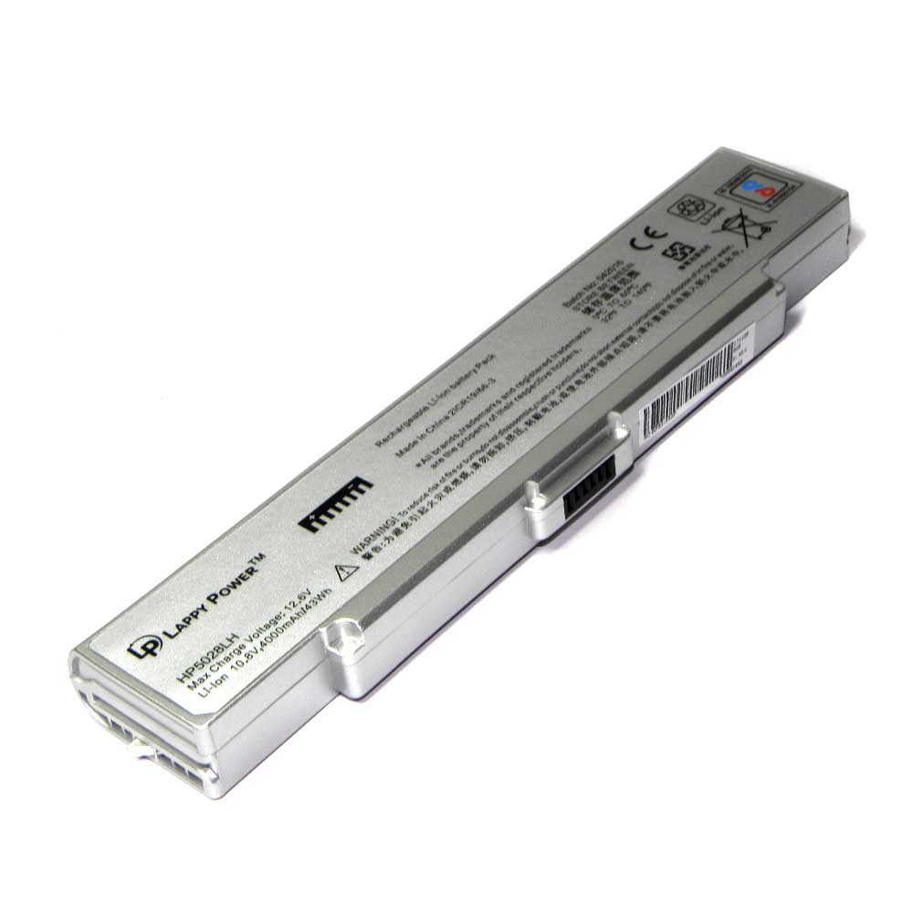 Laptop Battery For Sony Vaio VGP-BPS2B 6 Cell Silver