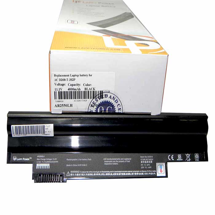 Laptop Battery For Acer Aspire One D150 Black 6 Cell