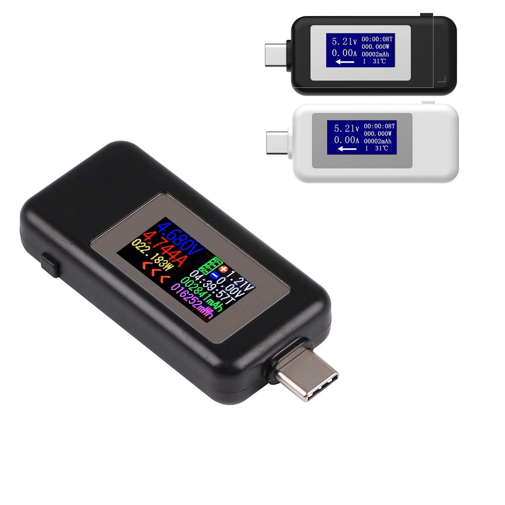 USB C Voltage Tester KWS-1902C Multimeter 0-5A 4-30V Current Meter Tester